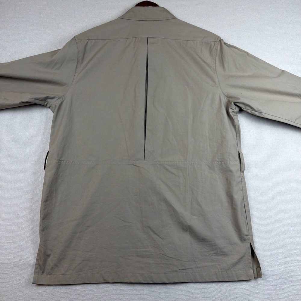 Orvis Safari Utility Jacket Mens 42 Tan Button Up Pockets (no belt) Outdoor - Picture 7 of 11